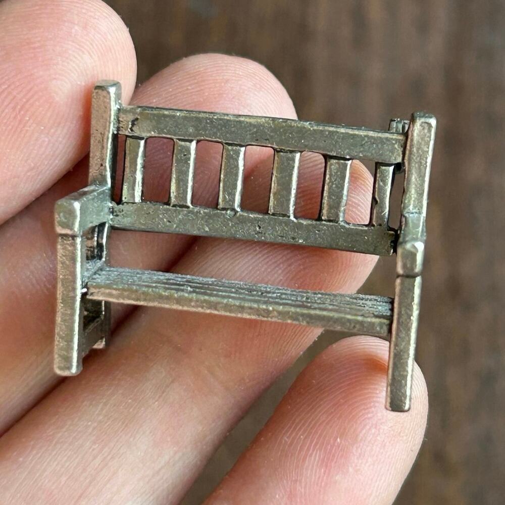 Vintage Clift Bench Pewter Brooch Pin